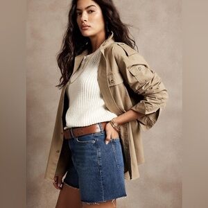 NWT Banana republic 8” high rise girlfriend denim shorts size 32 relaxed fit